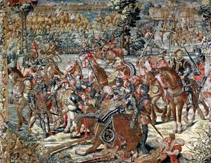 Die Schlacht von Pavia. Die Gefangennahme von Franz I. (1494-1547) 24. Februar 1525